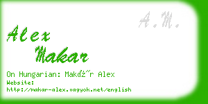 alex makar business card